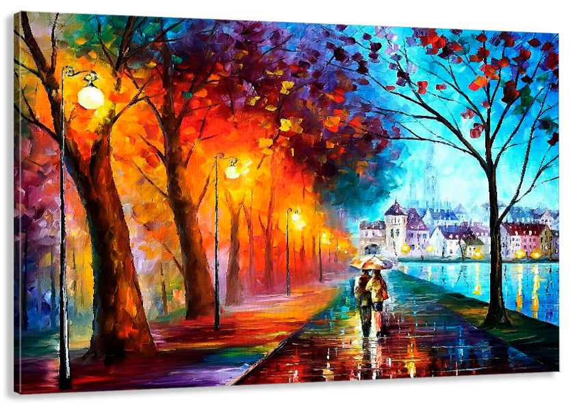 Картина холст у вітальню / спальню  Закохана пара    MLP_91  ( 60х30см ) 70x140 см Київ - фото 1