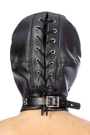 Капюшон для БДСМ з відкритими очима і ротом Fetish Tentation Open mouth and eyes BDSM hood Sex Aura Київ