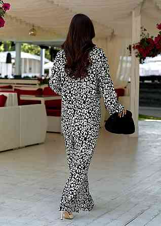 Женский стильный трендовый костюм двойка турецкий лен-штапель Черный, 42/44 Одесса