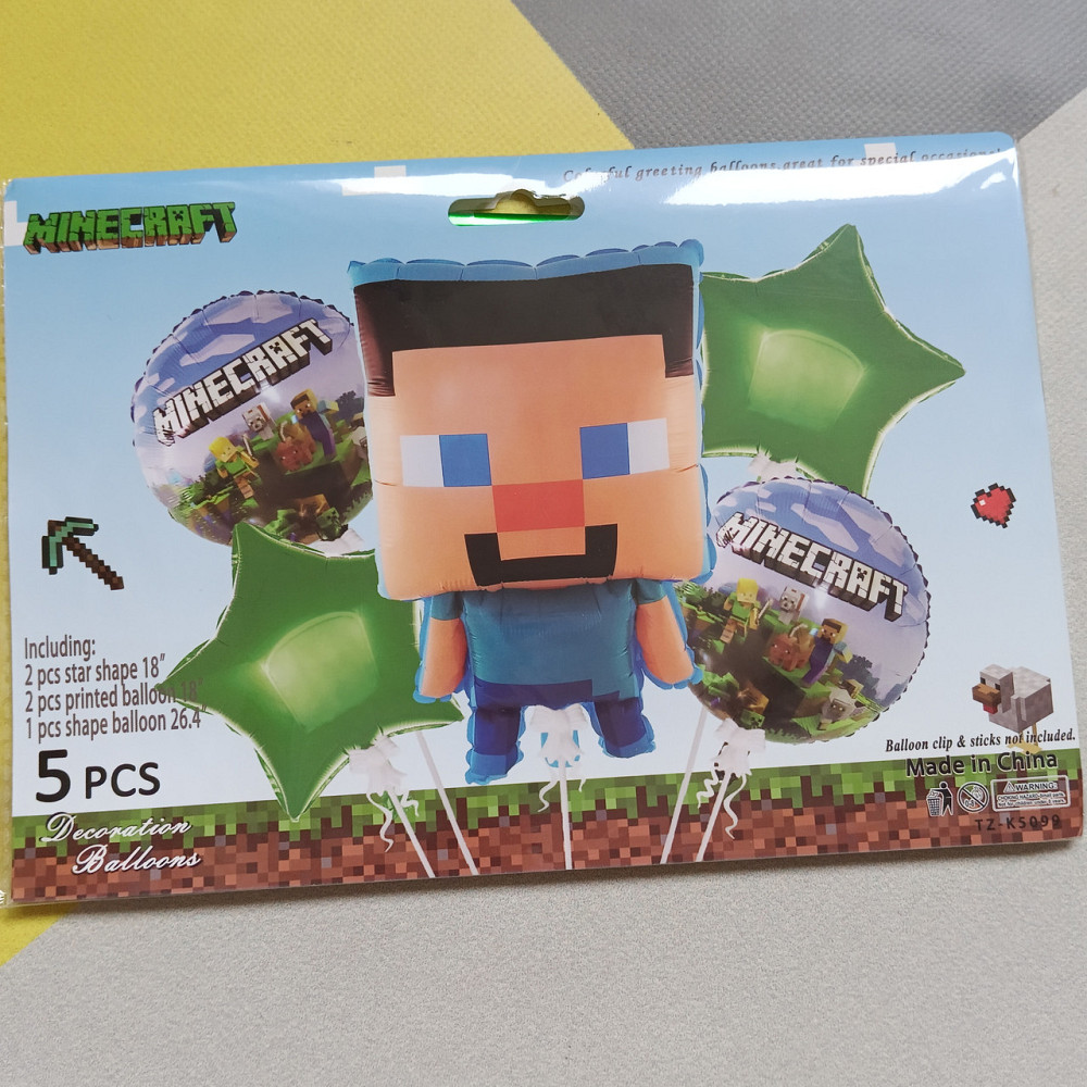 Набор воздушных шаров майнкрафт (5 предметов) Киев - изображение 1