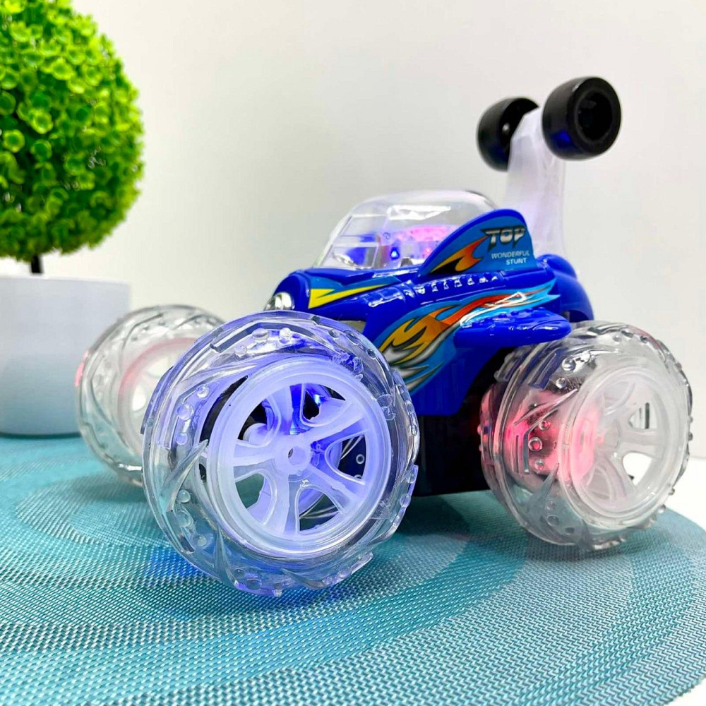 Машина Перевертень радіокерована трюкова зі колесами, що світяться 19см Синя (9996 M) Чернігів - фото 6