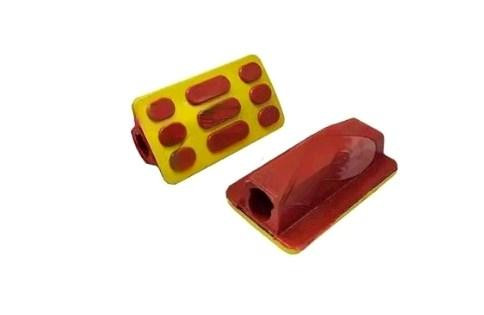 Гумки підніжок водія мопед Дельта (червоні з жовтою вставкою mod:2) Мукачево - фото 1