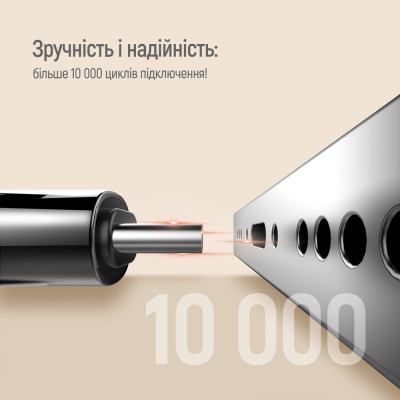 Дата кабель USB-C to USB-C 1.0m (PVC+Aluminum Alloy) (PD Fast Charging 240W) 5А black ColorWay (CW-CBPDCC069-BK) Винница - изображение 7