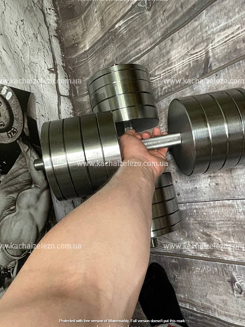 Гантели наборные 2 по 42кг Гантели, гири, штанги и диски металлические без покрытия Киев - изображение 7