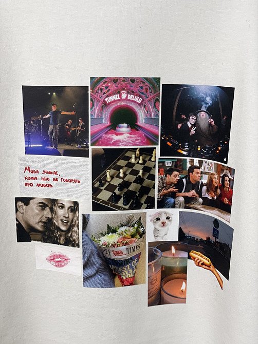 Футболка оверсайз із колажем віш-листа Чернівці - фото 4