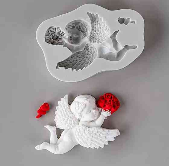 Кондитерский молд Ангел 60 на 88 мм серый Киев