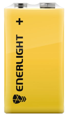 Батарейка крона ENERLIGHT Super Power 6F22 9V плівка 1 шт. Рівне