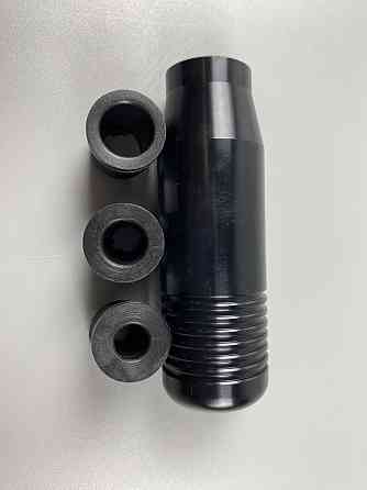 Наконечник на ручку кп, набалдашник на коробку передач ручка кп + 3 штуцери в комплекті чорний Мукачево