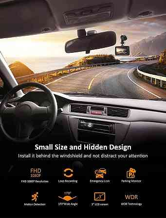 Автомобильный видеорегистратор Pathinglek Dash Cam A7 Full HD 1080P — Автокамера 3