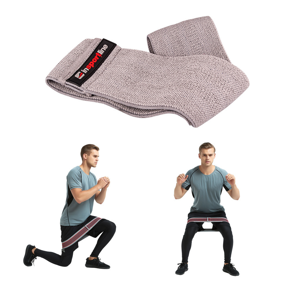 Лента эспандер для упражнений inSPORTline Lopr 66 см серая Киев - изображение 1