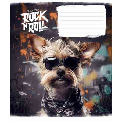 Зошит Школярик Rock star 12 аркушів коса лінія (012-3277L) Вінниця