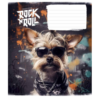Тетрадь Школярик Rock star 12 листов косая линия (012-3277L) Винница - изображение 3