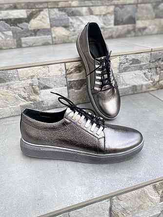 Injers Сліпони жіночі INJERS 195 срібні (весна-осінь, шкіра натуральна) (1304) лише 40р. Коломия