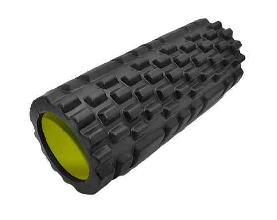 Масажний ролик (роллер) PowerPlay 4025 Massage Roller Чорно-зелений (33x15см.) Кам'янське