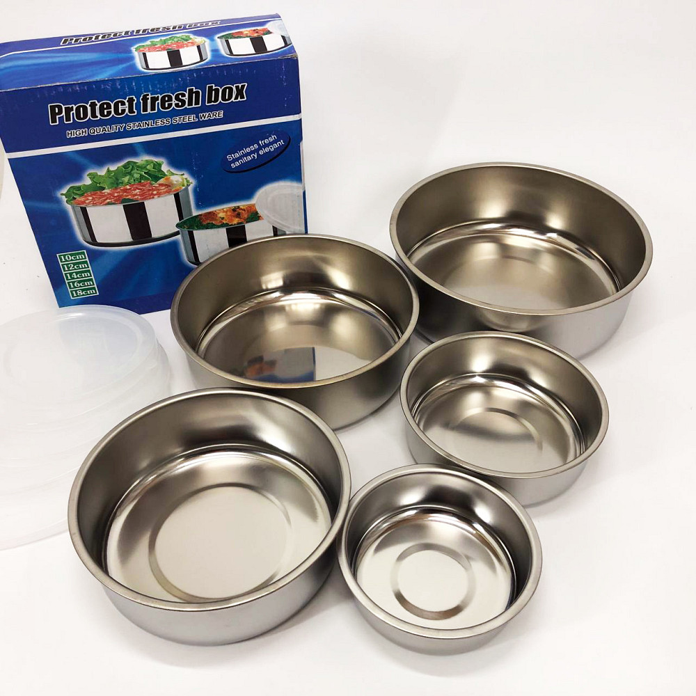 Набор пищевых контейнеров Unique UN-1515 5 шт из нержавеющей стали KR-84 Львов - изображение 17