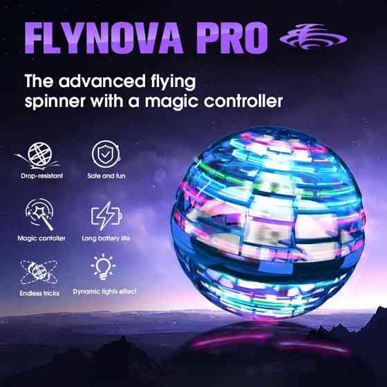 Шар летающий светящийся flynova pro flying spinner FlyNova Pro Gyrosphere Светящийся шар SW-69 Львов