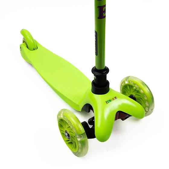 Самокат детский трехколесный iTrike Mini BB 3-013-5-GR со светящимися колесами, Салатовый Каменец-Подольский