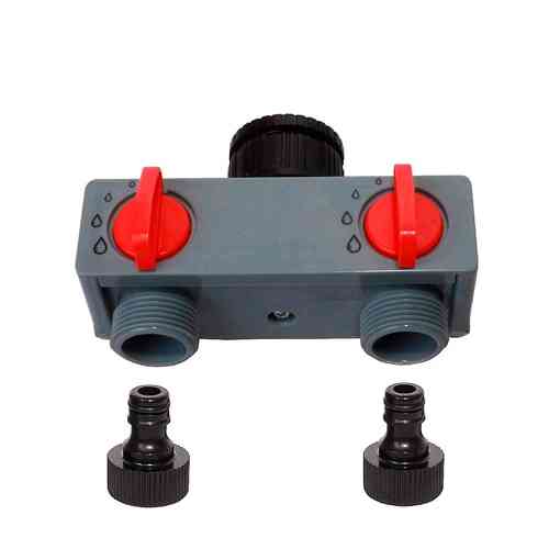 Перехідник розподілювач на 2 лінії для поливу, Aqualin 27211 Вінниця