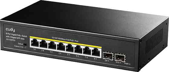 Комутатор Cudy GS1008PS2, 8-Port Gigabit PoE+ Switch with 2 Gigabit SFP slot 120W Вінниця