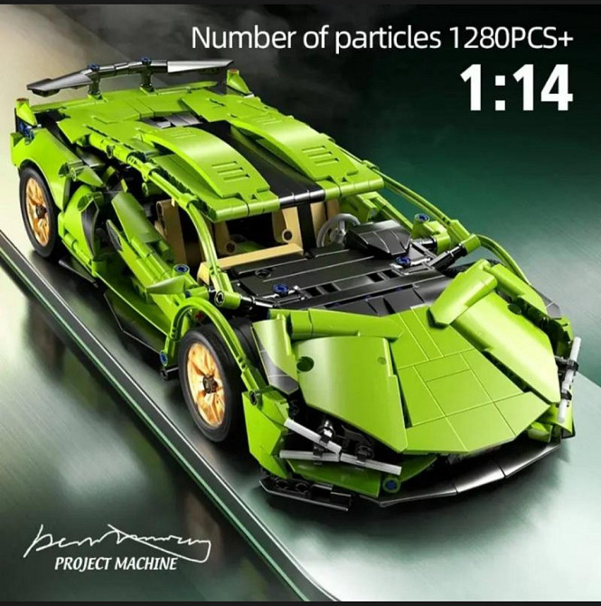 Конструктор Technic Lamborghini Sian FK937, 1280 деталей, масштаб 1:14 — спортивна машина Ламборджині FKP 37 Київ - фото 2