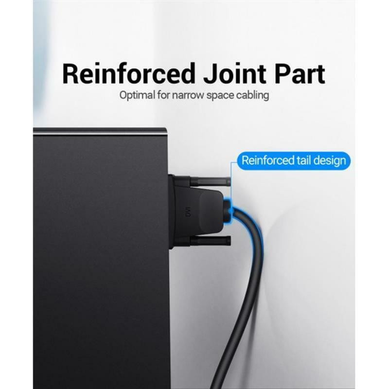 Кабель Vention DVI Male-Male 1.5м Чорний Київ - фото 2