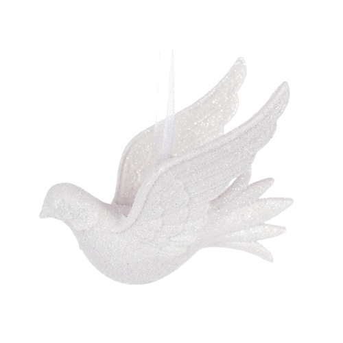 Ялинкова прикраса Пташка 9,5см білий БОНА ДИ Житомир - изображение 1