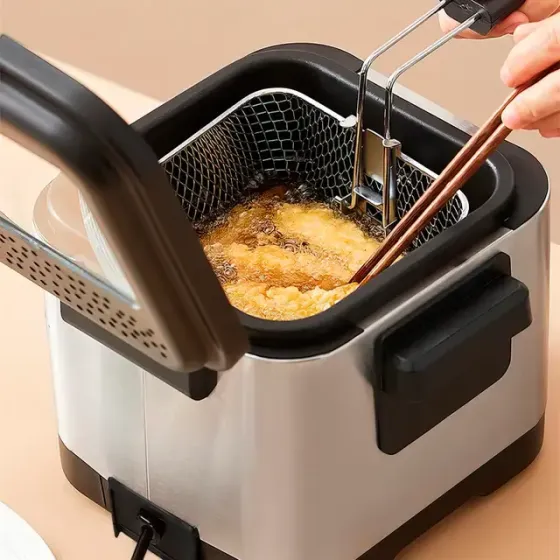 Фритюрница для дома на 1,5 л Crownberg CB 5542, 1200 Вт для картошки фри, нагетсов Коломыя