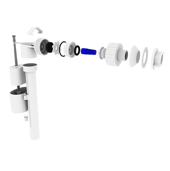 Клапан заповнення бачка унітазу OPTIMUM з боковим підведенням та пластик. різьбою1/2″ OPTI 0207 Тернопіль - фото 5