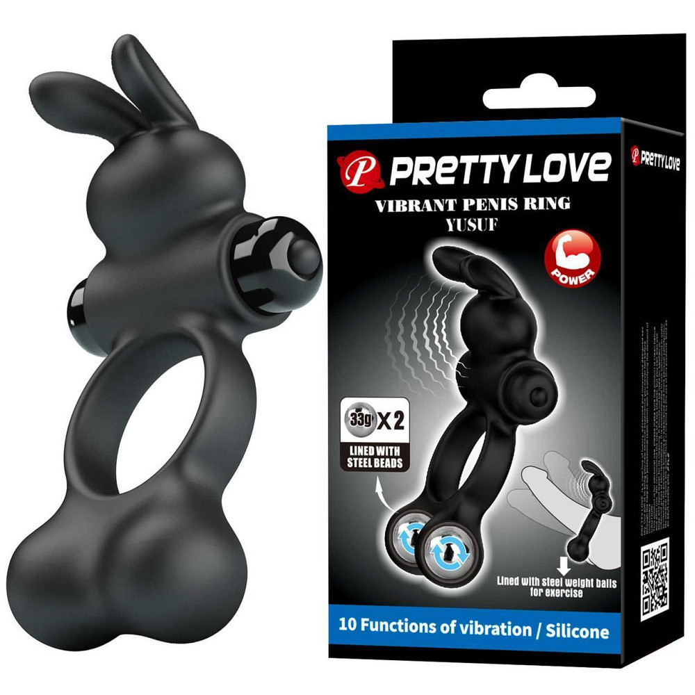 Эрекционное кольцо - Pretty Love Vibrant Penis Ring Yusuf Black Sex Aura Киев - изображение 1