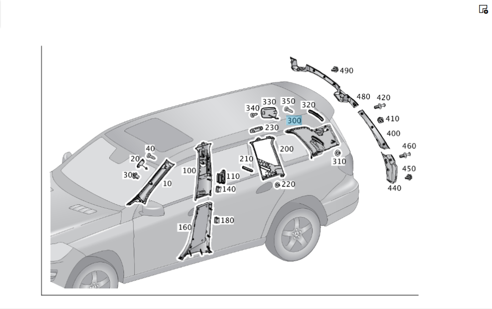 Mercedes-Benz  A1666906000 9051 Обшивка правої стійки "D" чорна GL/GLS X166 Одеса - фото 2