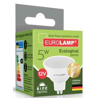 Лампочка Eurolamp LED SMD MR16 5W GU5.3 4000K 12V (LED-SMD-05534(12)(P)) Вінниця