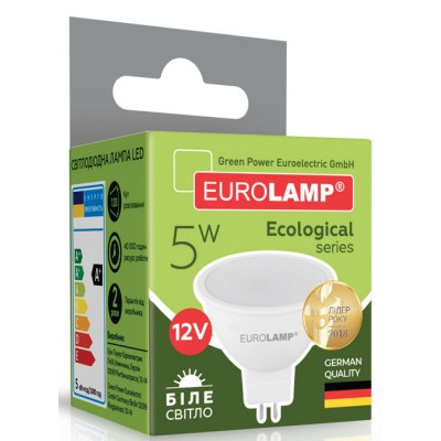 Лампочка Eurolamp LED SMD MR16 5W GU5.3 4000K 12V (LED-SMD-05534(12)(P)) Вінниця - фото 3