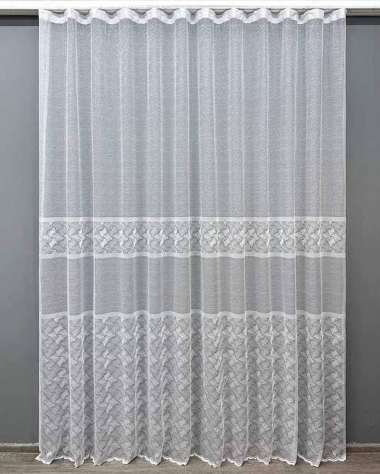 Тюль VR-Textil 1679т Преміум Жакард Білий 300х270 см (42-0691) Київ - фото 2