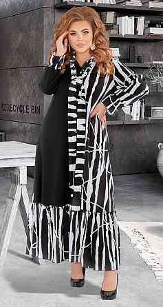 Красивое платье  большого размера с оборкой (54) Киев