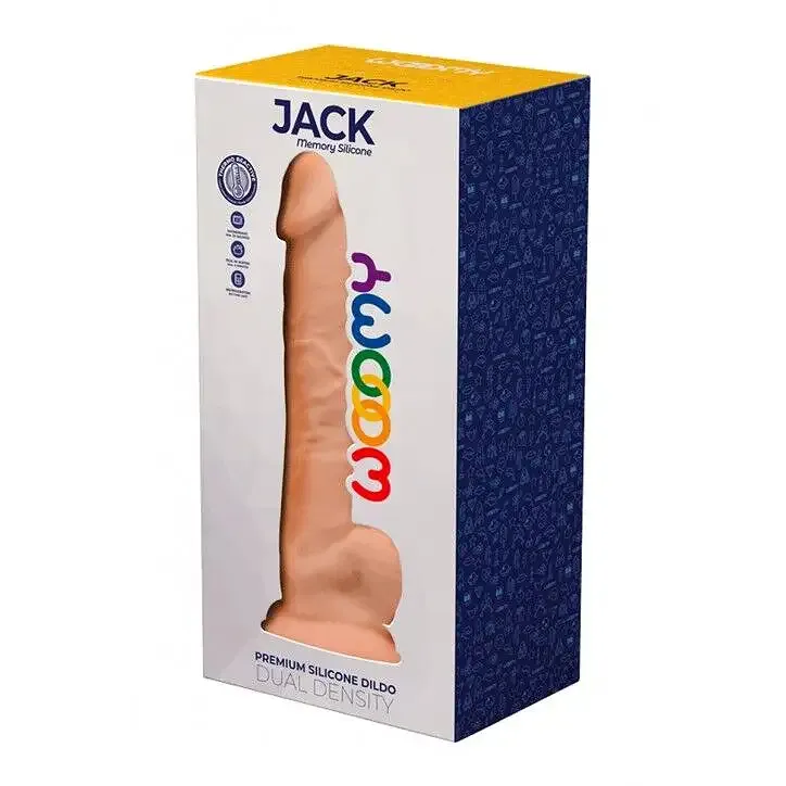 Силіконовий фалоімітатор Wooomy Jack, термореактивний, з присоскою, довжина 23,1 см, діаметр 4,8 см Львів - фото 2
