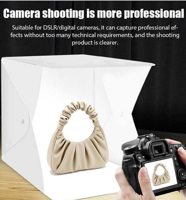 Складаний LED лайтбокс для предметного фотознімання, фотобокс USB Новий! Київ - фото 5