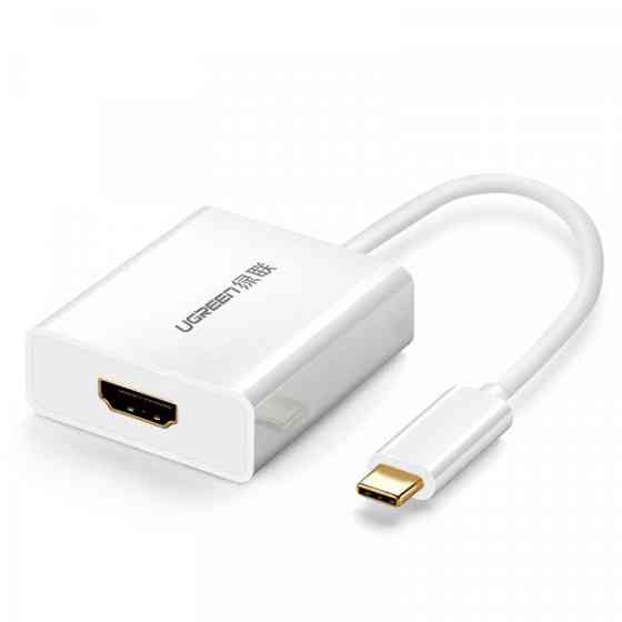 Перехідник USB 2.0 Type-C --> HDMI V1.4b білий Ugreen (40273) Киев