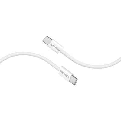 Дата кабель USB-C to USB-C 2.0m 60W PD EcoLine-CC200 white Promate (ecoline-cc200.white) Вінниця