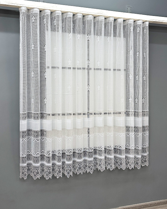 Тюль сітка VR-Textil Juli № 1378т Арка на кухню колір білий 200х155 см (53-0235) Київ - фото 7