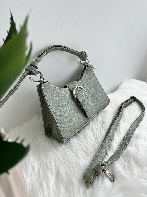 Стильная сумочка клатч багет женская молодежная яркая Турция Крохатушка одяг Фисташковый Киев - изображение 3