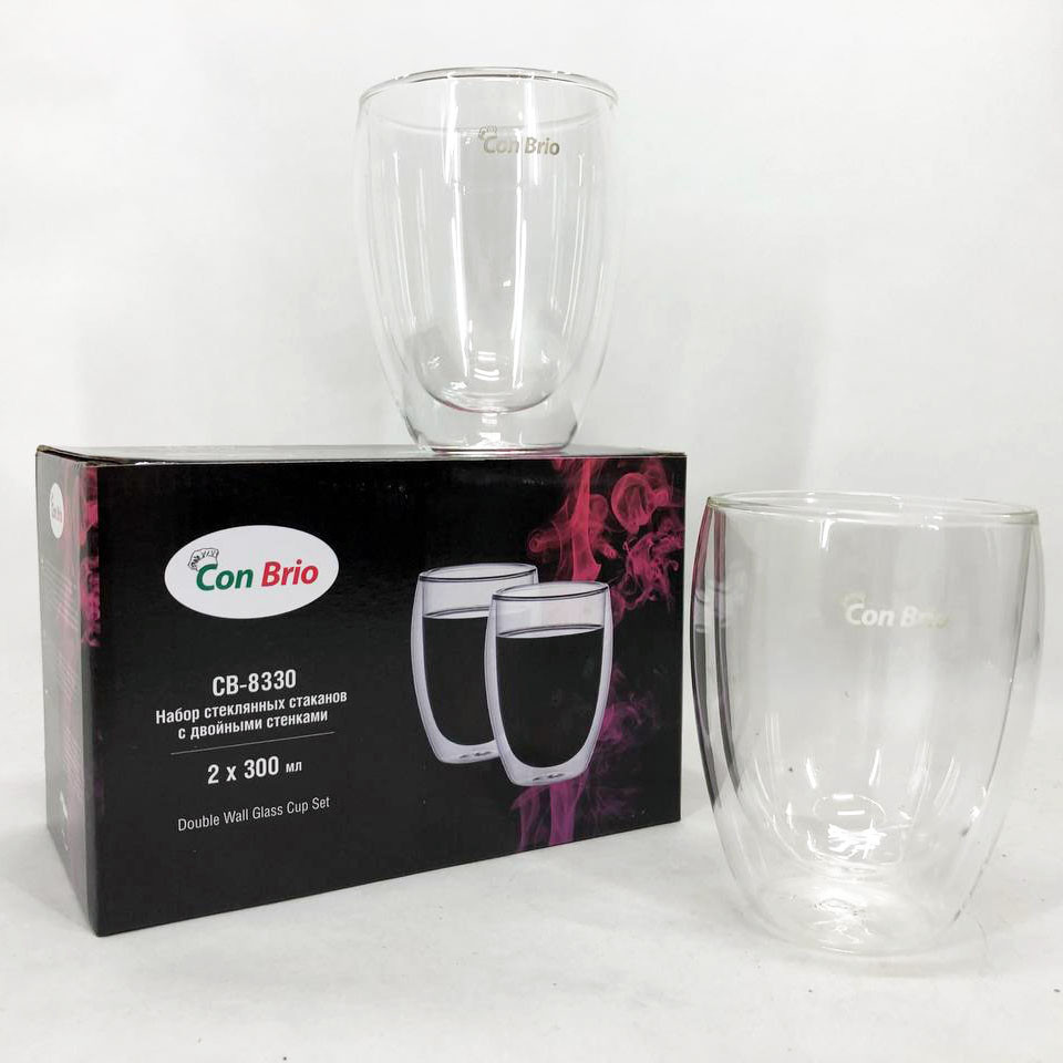 Набор чашек с двойным дном, Набор чашек с двойными стенками хорошего качевства, Кружки для кофе двойные BZ-78 Львов - изображение 1