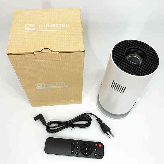 LED Проектор для дому портативний Смарт з WiFi, Bluetooth, Android 11, PH-629 білий, 1280х720р Київ