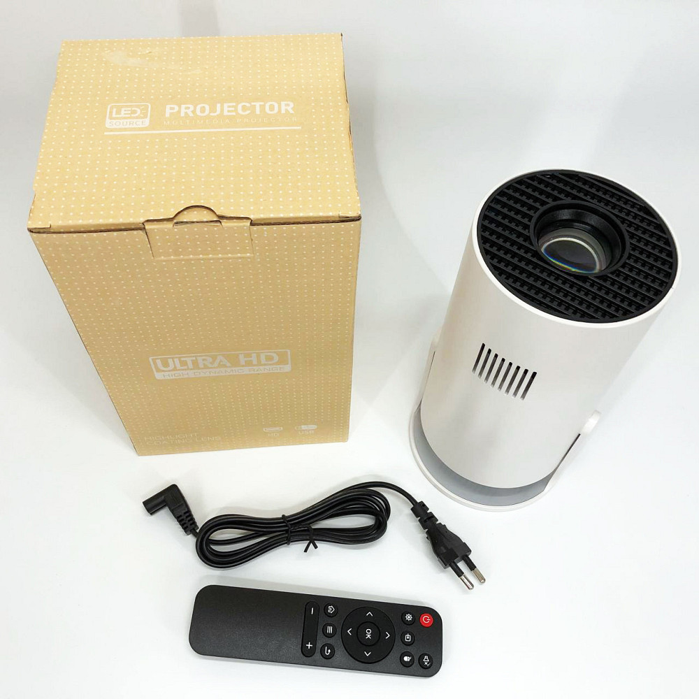 LED Проектор для дома портативный Смарт с WiFi, Bluetooth, Android 11, PH-629 белый, 1280х720р Киев - изображение 6