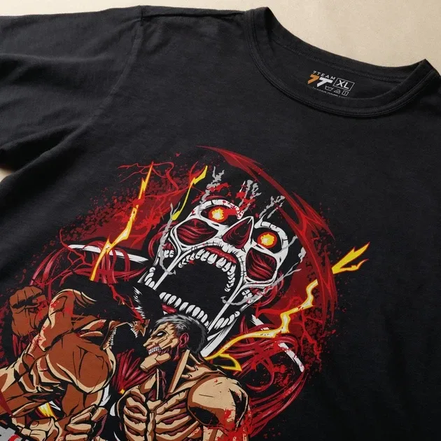 Футболка чоловіча з  принтом Атака Титанов Райнер Брайн и Эрен Егер 2 Розмір 48 Дніпро - фото 3