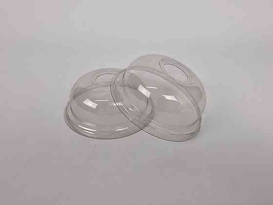 Крышка купольная с отверстием для стакана РЕТ (320,420,350NEW,250NEW,500NEW) NEW (новая) (100 шт) Харьков