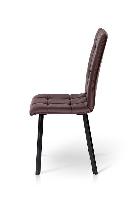 Стілець Трініті, метал чорний/ шкірзам коричн Киев - изображение 3