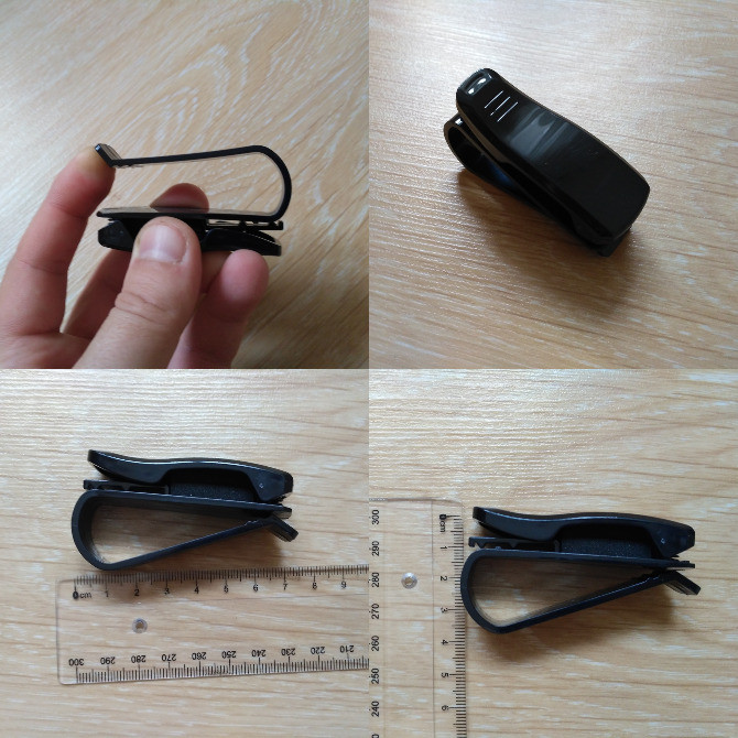 Держатель очков и пластиковых карточек на козырьке Киев - изображение 3