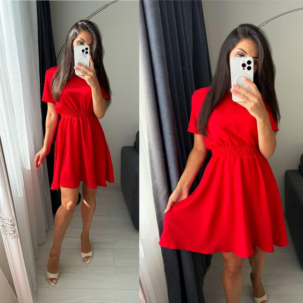 Жіноча легка  приталена базова сукня креп жатка Одеса - фото 1