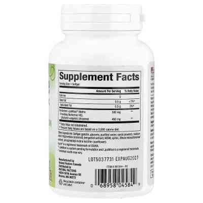 Вітамінно-мінеральний комплекс Natural Factors Берберін, Berberine LipoMicel Matrix, 60 гелевих капсул (NFS-04584) Вінниця