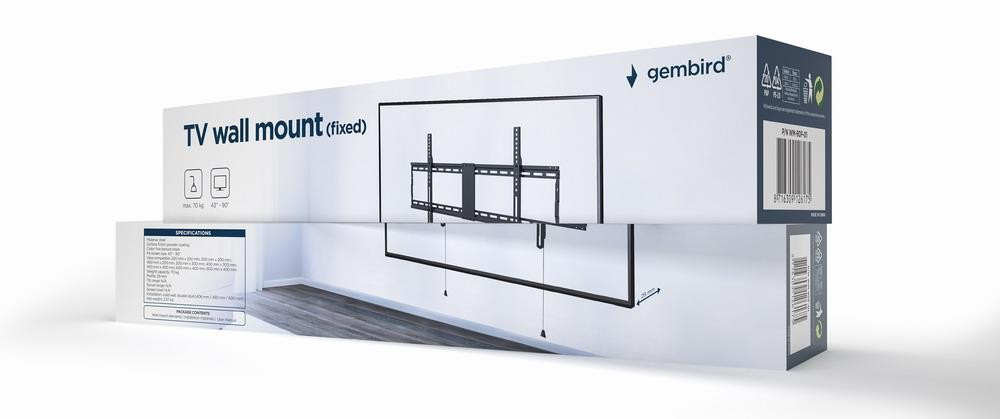 Кронштейн Gembird WM90F01 (VESA800х400) Чорний Харьков - изображение 3